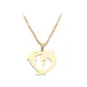 Pendentif dauphin double - avec collier