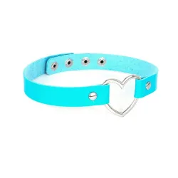 Sexy Vintage choker - kort skinnkjede med hjerte - justerbar