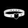 CollarGargantilla Sexy Vintage - collar corto de cuero con corazón - ajustable