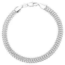 Trendy bred mesh armbånd - punk stil - rustfrit stål