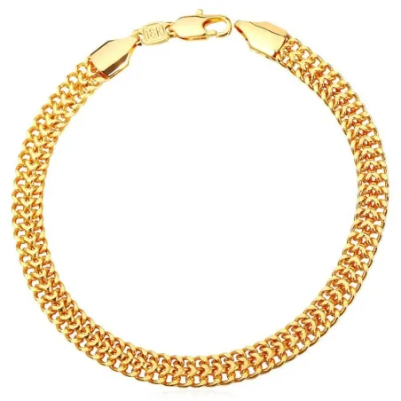 Trendy bred mesh armbånd - punk stil - rustfrit stål