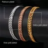Trendy armbånd med bred netting - punk-stil - rustfritt stål