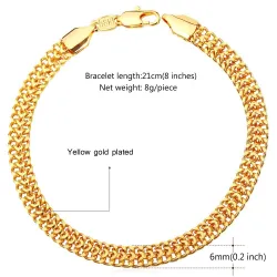 Trendy armbånd med bred netting - punk-stil - rustfritt stål