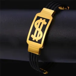 US Dollar mönsterarmband - 316L rostfritt stål