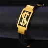 US Dollar mønster armbånd - 316L rustfrit stål