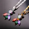 CollarElegante collar con peces de cristal de colores