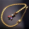 CollarElegante collar con peces de cristal de colores