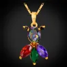 CollarElegante collar con peces de cristal de colores