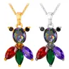 Collier élégant avec poisson en cristal coloré