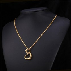 Fashionable necklace with double heart pendantNecklaces