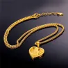 CollarColgante en forma de corazón con Santa María - Collar católico - acero inoxidable
