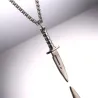 CollarColgante en forma de cuchillo con collar - estilo Hip Hop - acero inoxidable