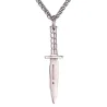 CollarColgante en forma de cuchillo con collar - estilo Hip Hop - acero inoxidable