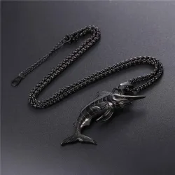 Collier avec espadon - acier inoxydable - unisexe