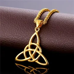 CollarColgante en forma de nudos celtas - collares de acero inoxidable - estilo vikingo