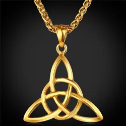 CollarColgante en forma de nudos celtas - collares de acero inoxidable - estilo vikingo