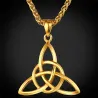 CollarColgante en forma de nudos celtas - collares de acero inoxidable - estilo vikingo