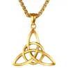 CollarColgante en forma de nudos celtas - collares de acero inoxidable - estilo vikingo