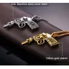 Halsband med pistolformat hänge - rostfritt stål