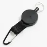 Telescopic keychain with carabiner hook - with retractable metal cord - anti-theftKeyrings