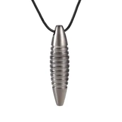 Colar com pingente em forma de bala - suporte de cinzas de cremação memorial - mini urna - que pode ser aberta