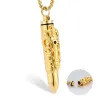 Bullet shaped pendant - double dragon pattern - with necklace - openable