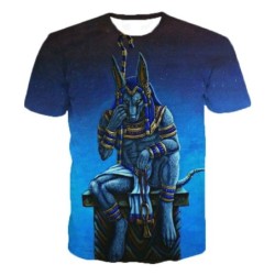 T-shirt clássica manga curta - com estampa do faraó egípcio