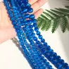 Natursten - blå opal - løse runde perler - til smykkefremstilling
