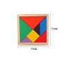 Drewniana układanka tangram - klocki puzzle - zabawka edukacyjnaDrewniane