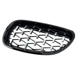 Przednia atrapa chłodnicy - czarny błyszczący diament - do BMW E60 E61 528i 550i 535i M5Kratki