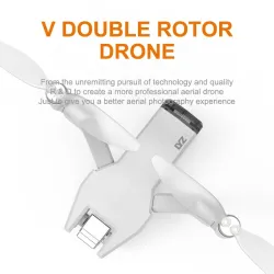 Quadcopter en forme de V - pliable - avec deux hélices - cardan à deux axes - caméra - GPS - Drone RC professionnel