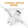 Quadcopter em forma de V - dobrável - com hélices duplas - cardan de dois eixos - câmera - GPS - Drone RC profissional