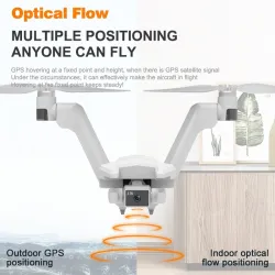 Quadcopter en forme de V - pliable - avec deux hélices - cardan à deux axes - caméra - GPS - Drone RC professionnel