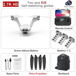 Quadcopter en forme de V - pliable - avec deux hélices - cardan à deux axes - caméra - GPS - Drone RC professionnel