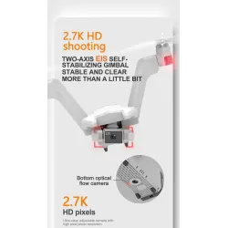 Quadkopter w kształcie litery V - składany - z podwójnymi śmigłami - dwuosiowy gimbal - kamera - GPS - profesjonalny RC Drone...