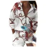 Combinaison deux pièces à la mode - avec fermeture éclair - haut à manches longues / short - papillons