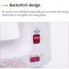 Mini elektrisk symaskin - dobbel hastighet - doble tråder - blader / fuglemønster