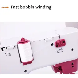 Mini elektrisk symaskin - dobbel hastighet - doble tråder - blader / fuglemønster