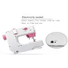 Mini electric sewing machine - dual speed - double threads - leaves / birds patternTextile