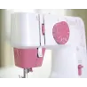 Mini elektrisk symaskine - dobbelt hastighed - dobbelt tråde - blade / fuglemønster