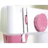 Mini electric sewing machine - dual speed - double threads - leaves / birds patternTextile