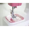 Mini elektrisk symaskin - dobbel hastighet - doble tråder - blader / fuglemønster