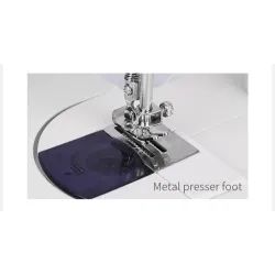 Mini machine à coudre portable - avec pédale - double fils - LED - rose