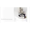 Mini portable sewing machine - with foot pedal - double threads - LED - pinkTextile