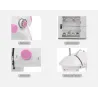 Mini portable sewing machine - with foot pedal - double threads - LED - pinkTextile