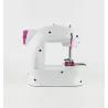 Mini portable sewing machine - with foot pedal - double threads - LED - pinkTextile