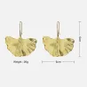 Leaves shaped gold earrings - metalEarrings