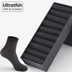 Kesäiset bambusilkkisukat - hengittävät - ultraohuet - 5/10 paria