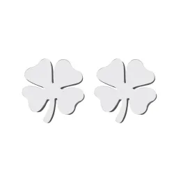 AretesAretes de trébol de cuatro hojas - oro / plata