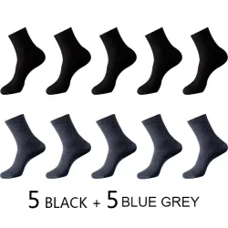 Moda de hombresCalcetines de bambú para hombre - transpirables - compresión - largos - 10 pares